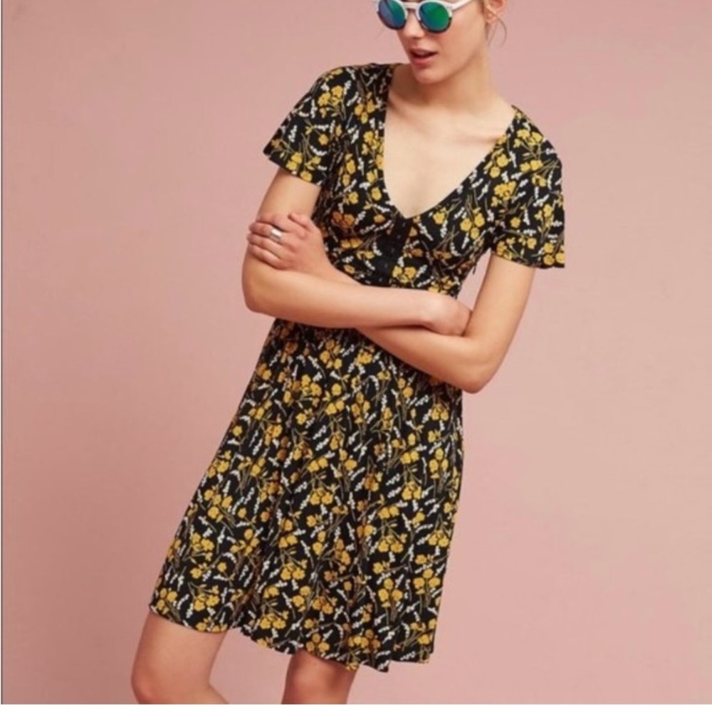 Anthropologie Maeve Paris Printed Jersey Dress Medium
